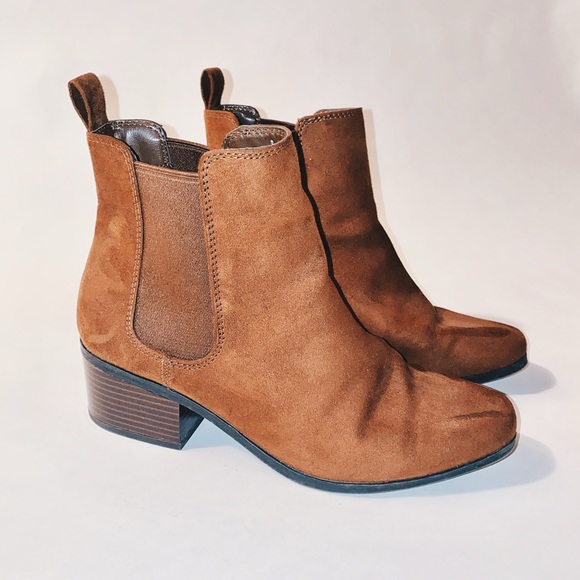 Women’s Brown Suede Booties Size 8 - Picture 2 of 5